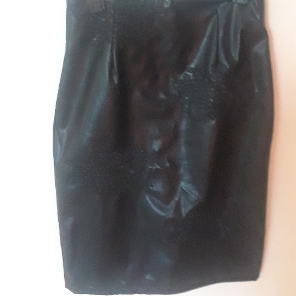 🎀All leather embossed skirt